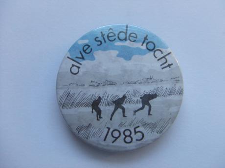 schaatsen Elfstedentocht 1985 button schaatstocht